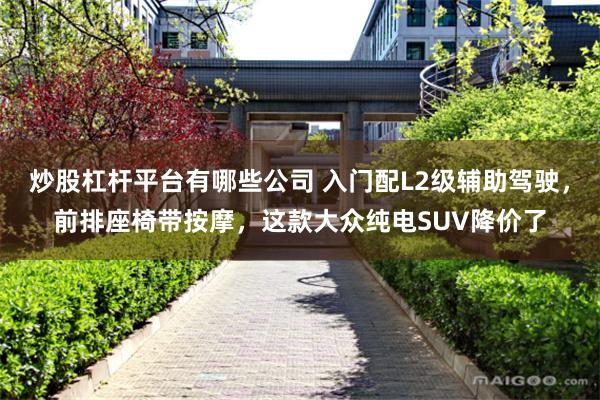 炒股杠杆平台有哪些公司 入门配L2级辅助驾驶，前排座椅带按摩，这款大众纯电SUV降价了