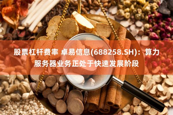 股票杠杆费率 卓易信息(688258.SH)：算力服务器业务正处于快速发展阶段