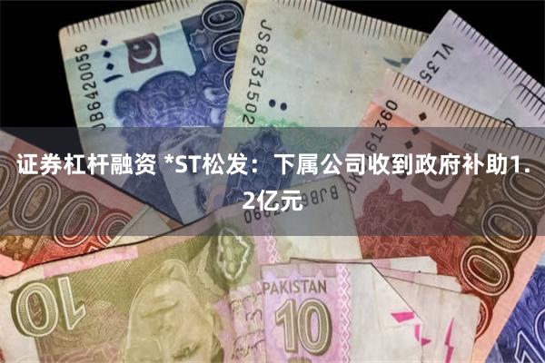 证券杠杆融资 *ST松发：下属公司收到政府补助1.2亿元