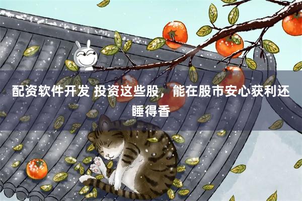 配资软件开发 投资这些股,能在股市安心获利还睡得香